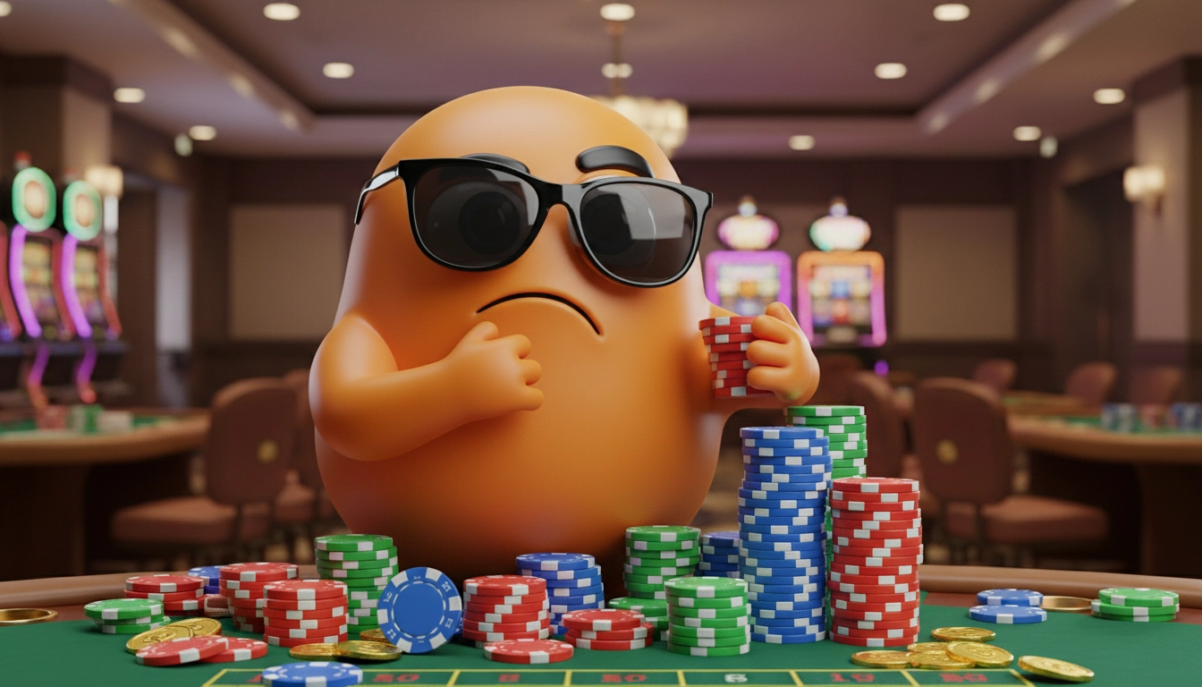 Casino mascot thinking about PayID real money casino deposits